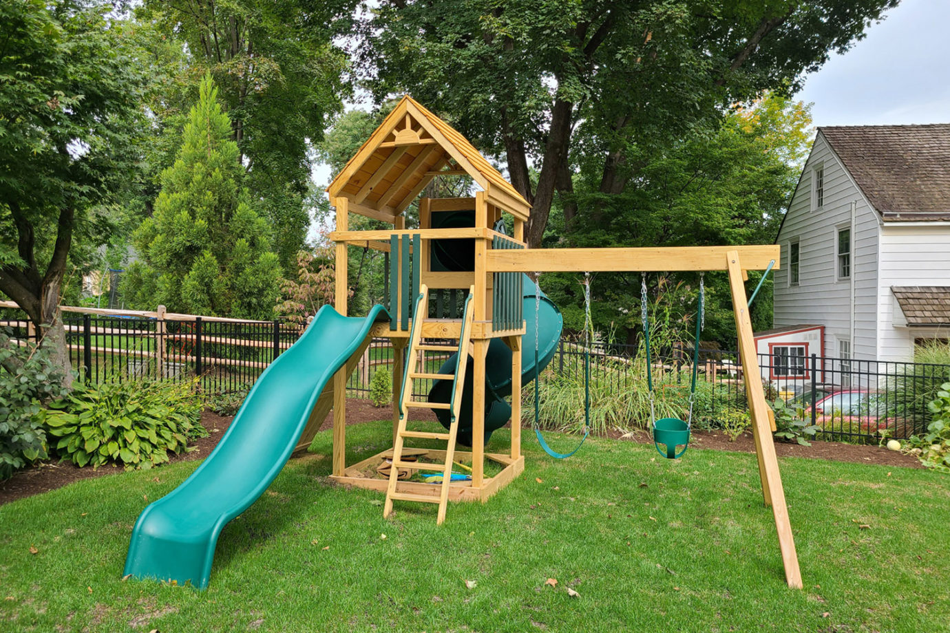 5x5 Challenger Wood Playset for Sale Amish Direct Playsets