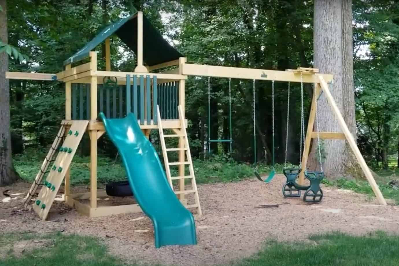 6x6 Challenger Wood Playset for Sale Amish Direct Playsets