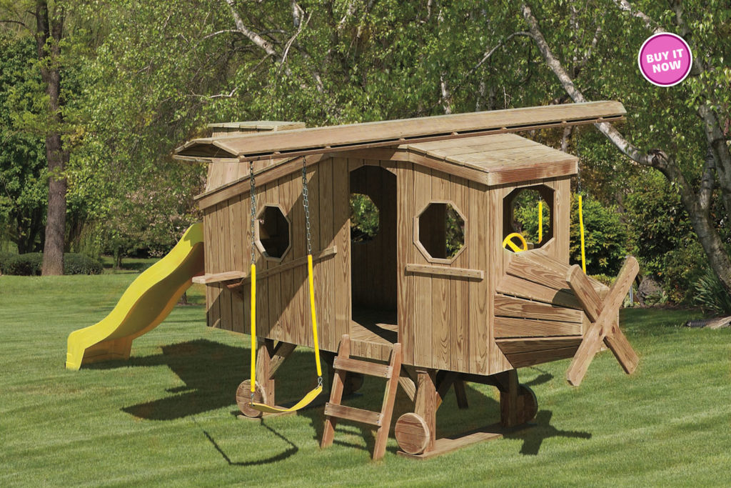 Wood Airplane Playset for Sale Amish Direct Playsets