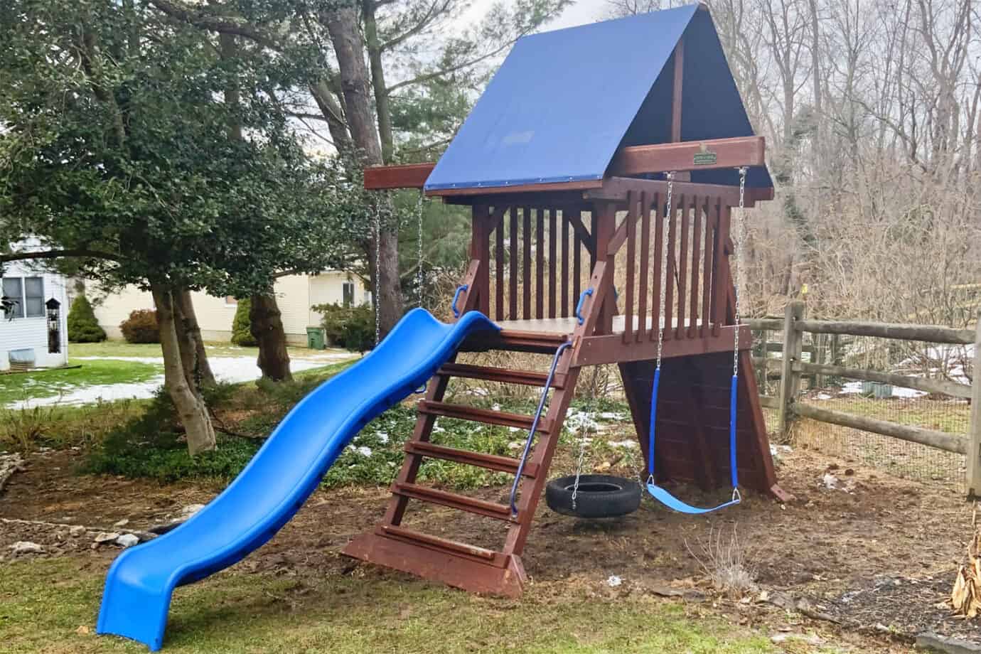 Olympus Space Saver Wood Playset for Sale Amish Direct Playsets