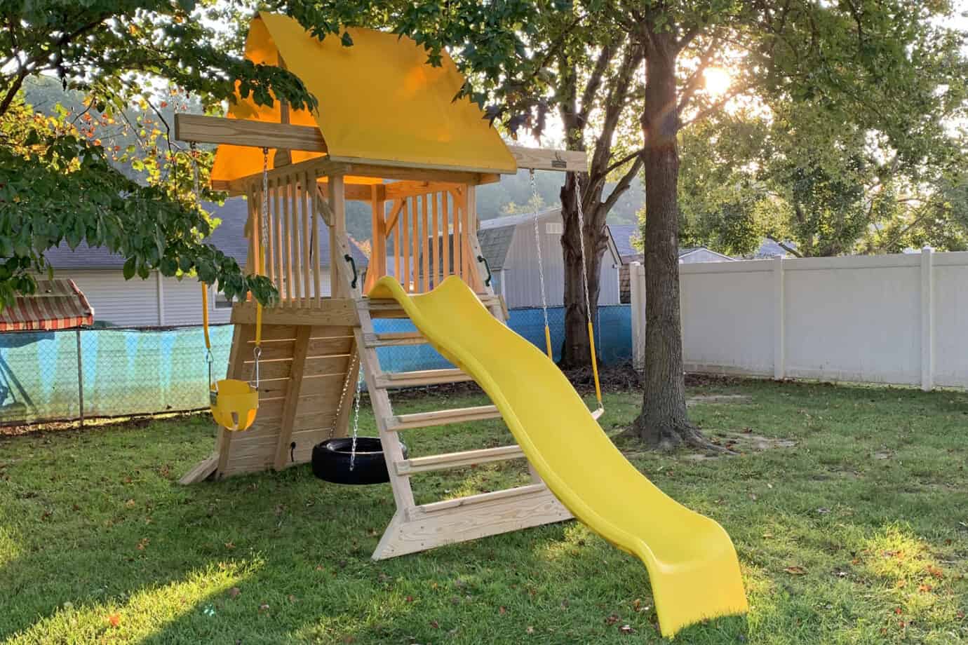 Olympus Space Saver Wood Playset for Sale Amish Direct Playsets