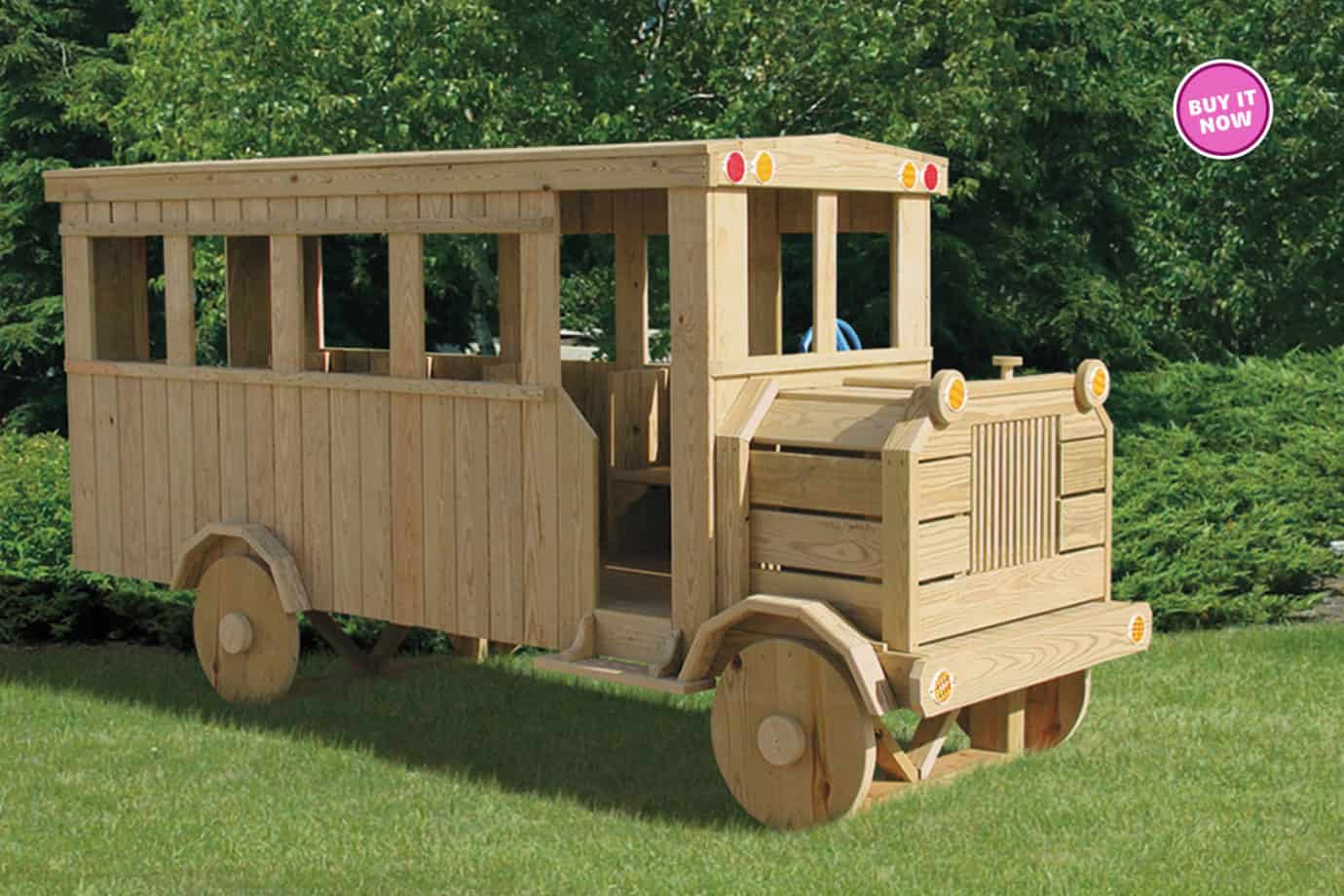 Model 800 School Bus Wood Playset for Sale Amish Direct Playsets