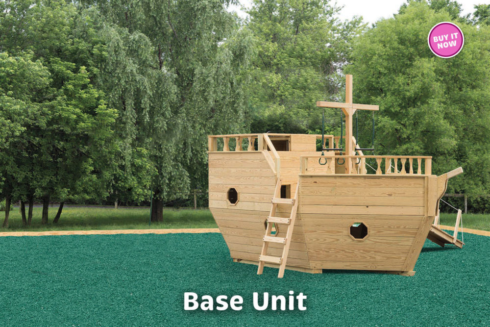Small Boat Specialty Themed Playset Base Unit Labeled