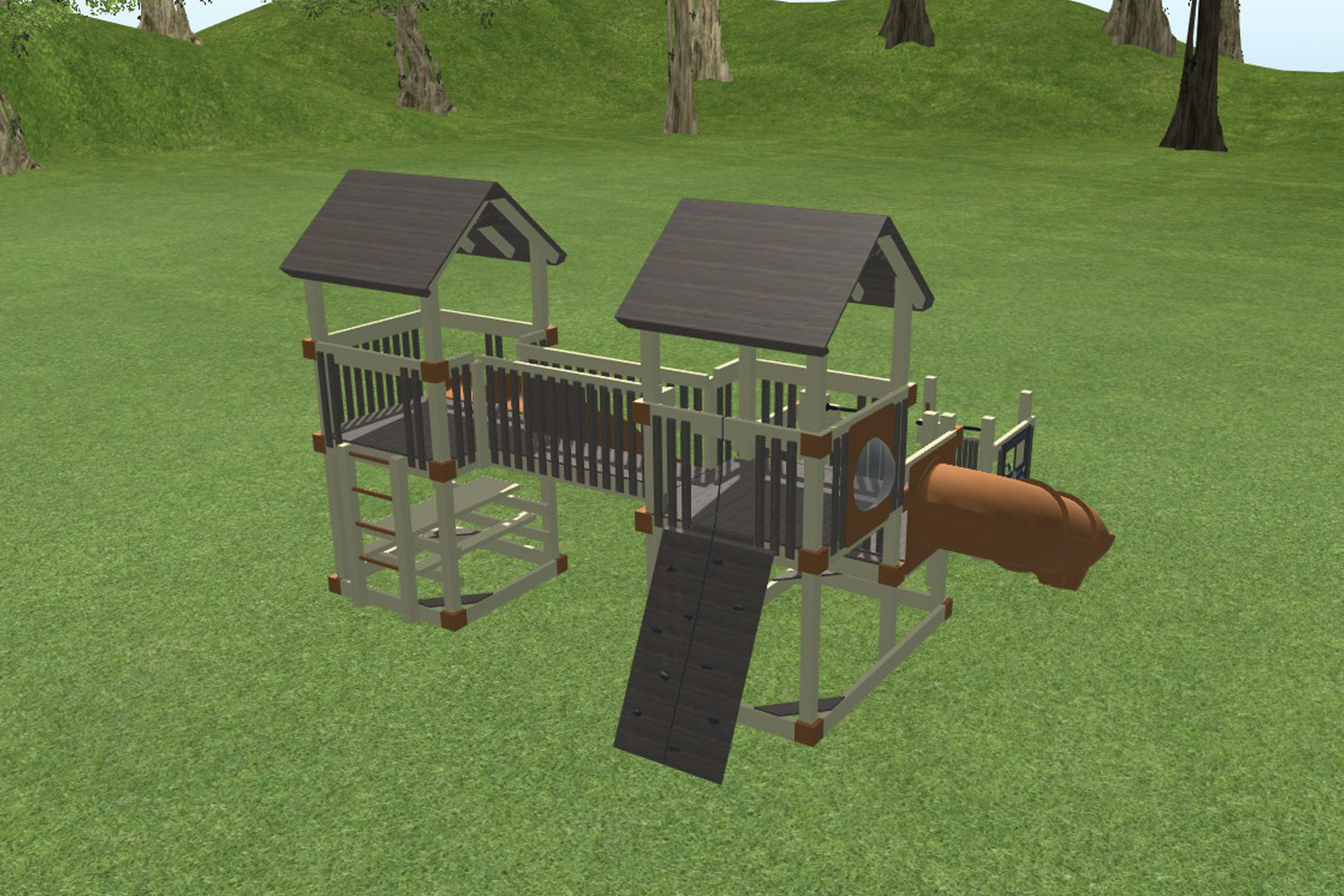 Jenna's Jungle Gym - Almond, Coastal Gray, Terracotta
