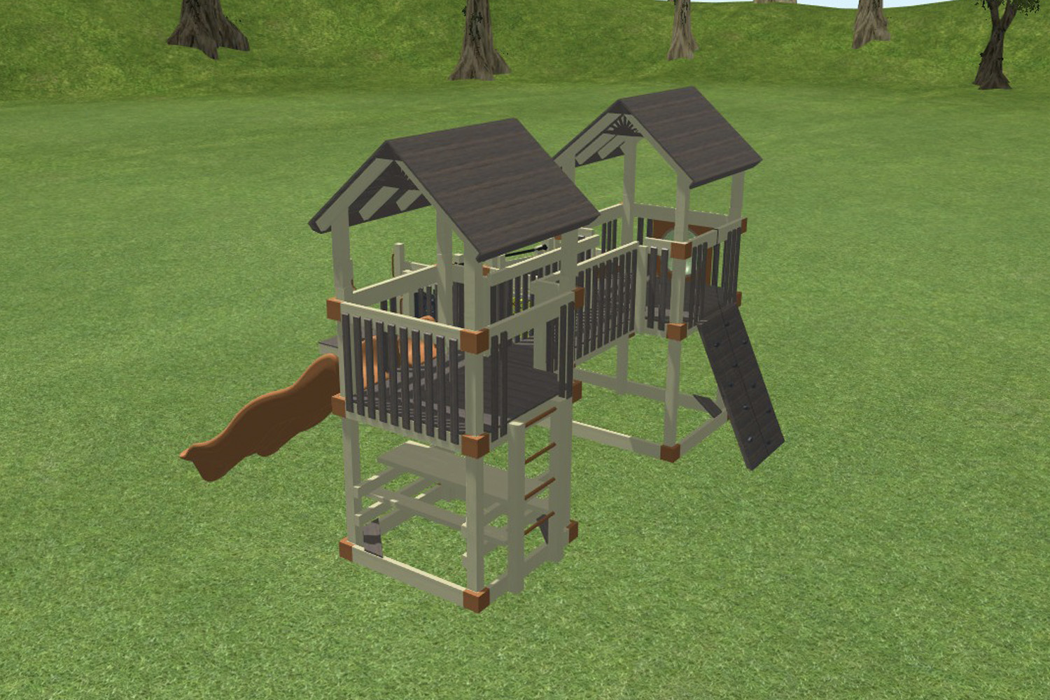Jenna's Jungle Gym - Almond, Coastal Gray, Terracotta