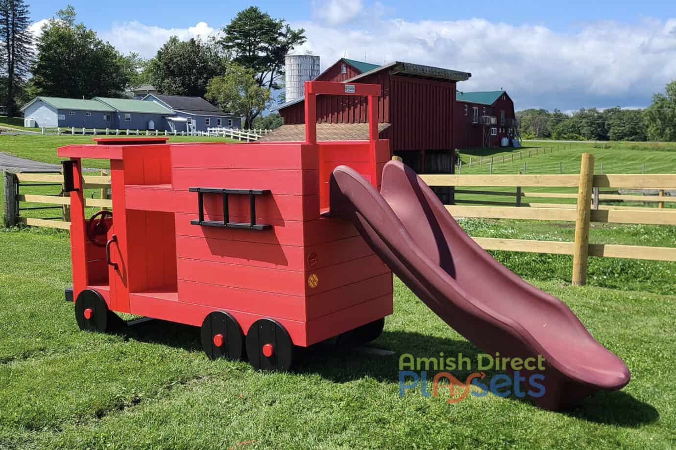 Poly Model 3000 Mini Fire Truck Playset for Sale Amish Direct Playsets