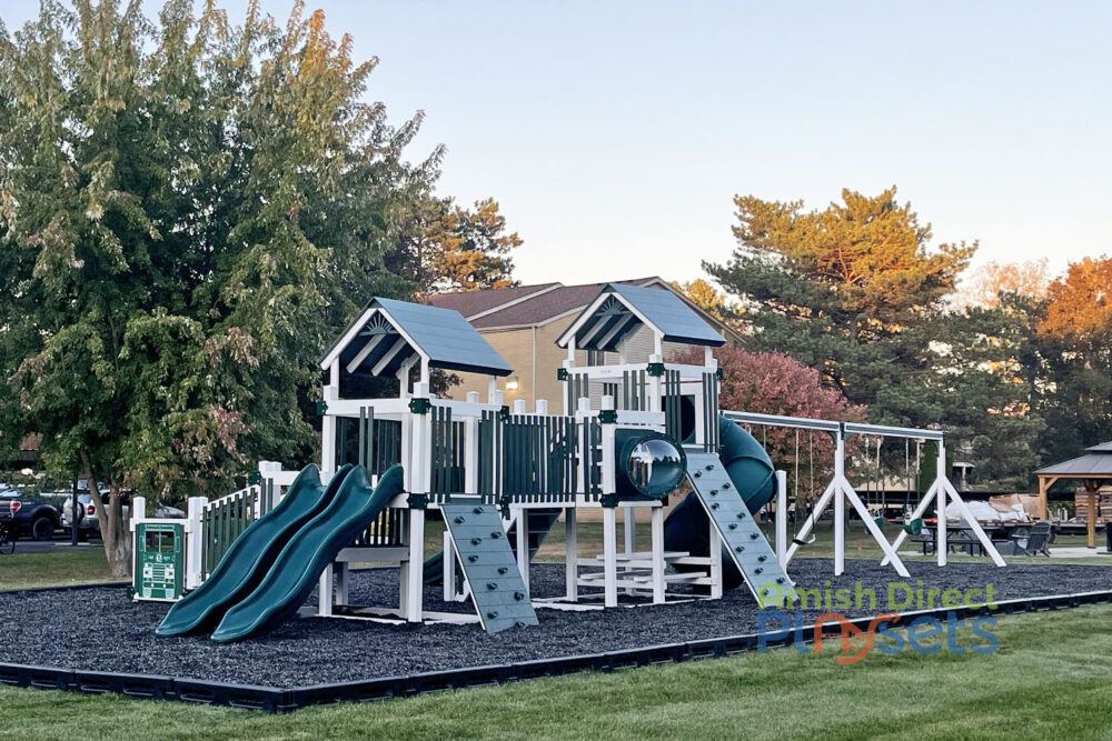 Lincoln's Labyrinth playground with swing frame