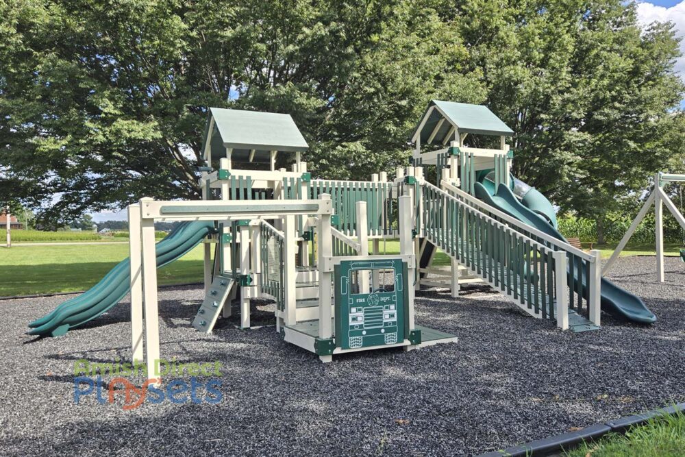 Lincoln's Labyrinth playground with swing frame