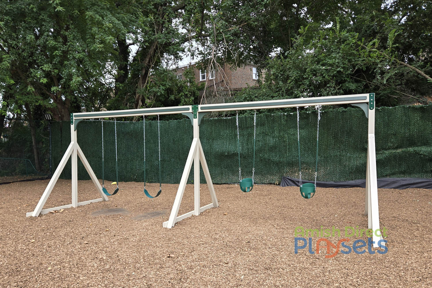 Monty's Mansion with vinyl swing frame