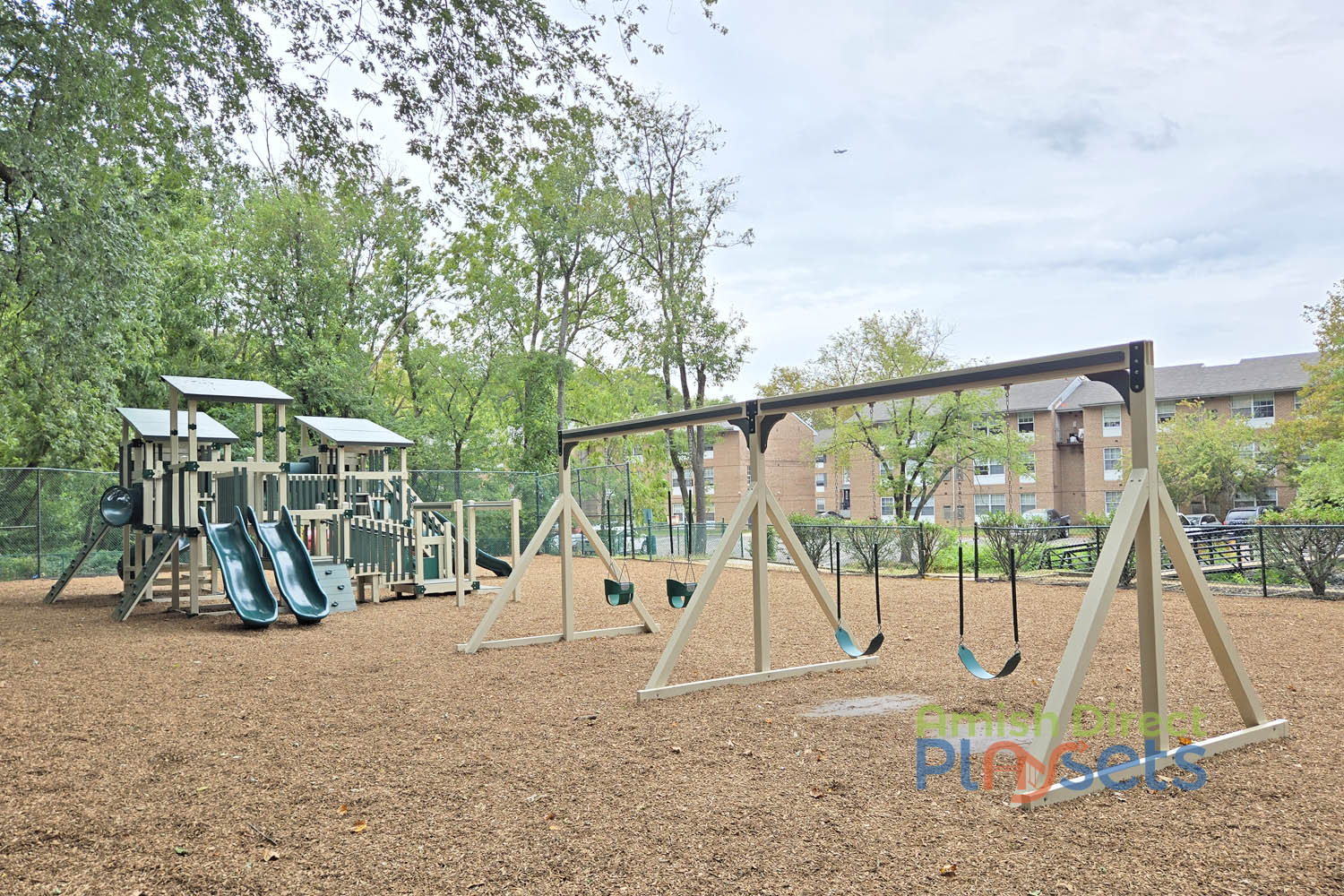 Monty's Mansion with vinyl swing frame